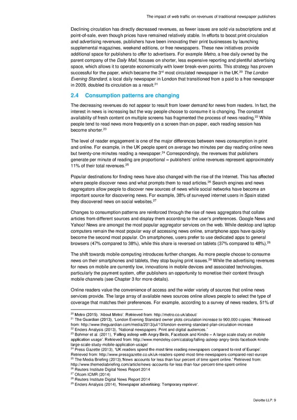 The impact of web traffic on revenues of traditional newspaper publishers - Page 15