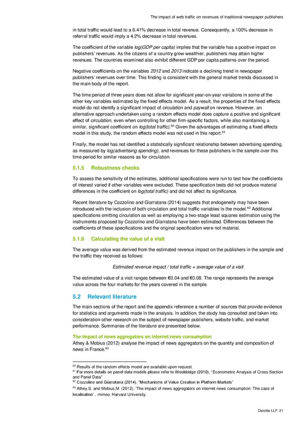 The impact of web traffic on revenues of traditional newspaper publishers - Page 30