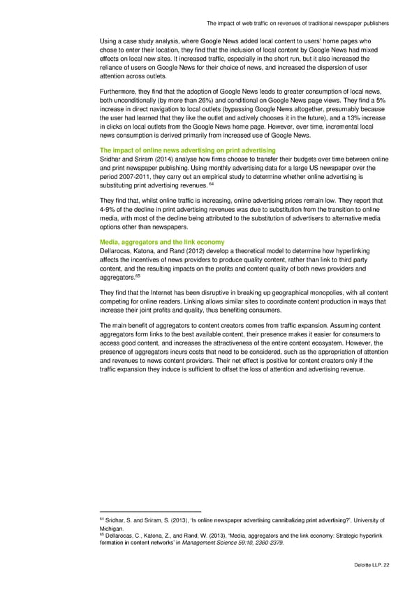 The impact of web traffic on revenues of traditional newspaper publishers - Page 31