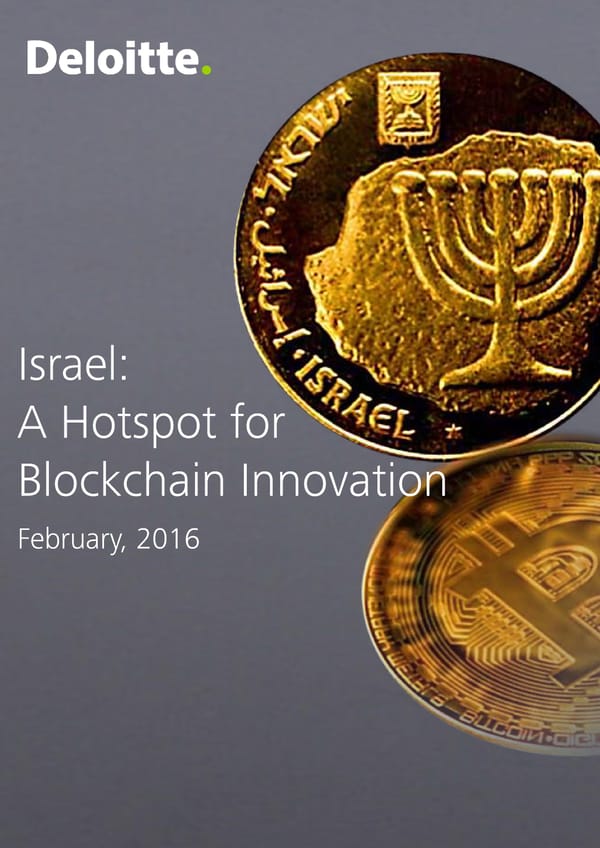 Israel: A Hotspot for Blockchain Innovation - Page 1