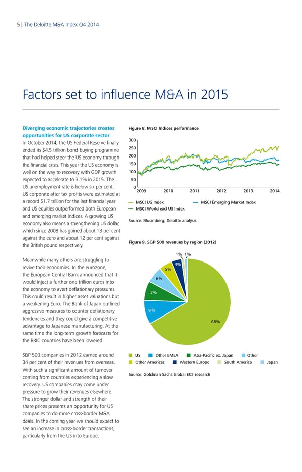 Q4 2014 The Deloitte M&A Index - Page 5