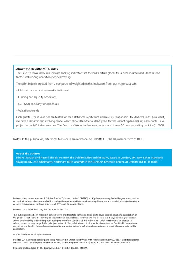 Q2 2014 The Deloitte M&A Index - Page 8