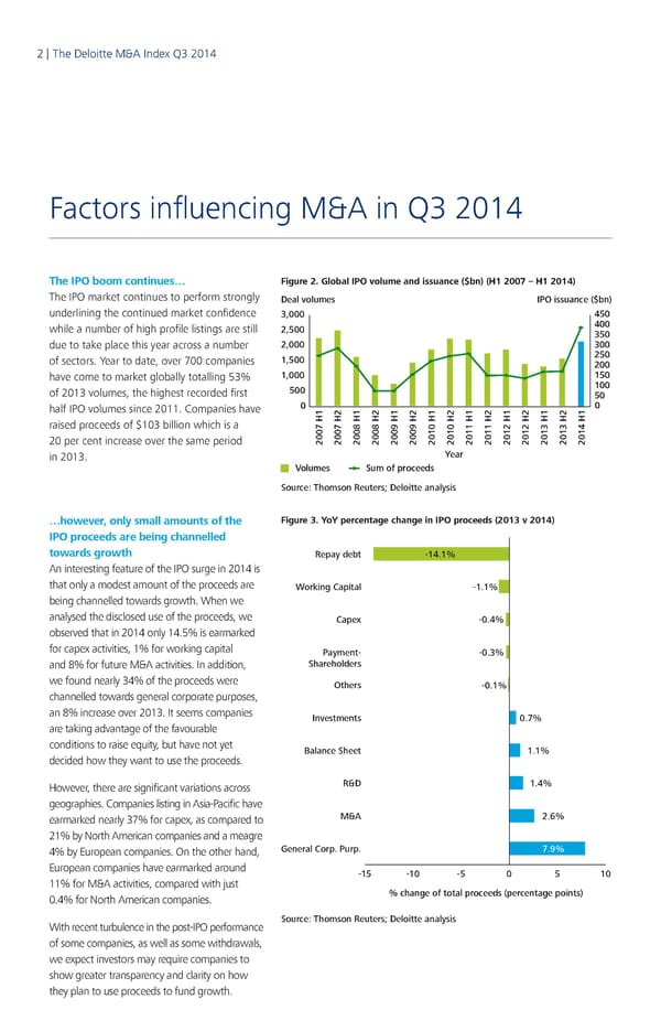 Q3 2014 The Deloitte M&A Index  - Page 2